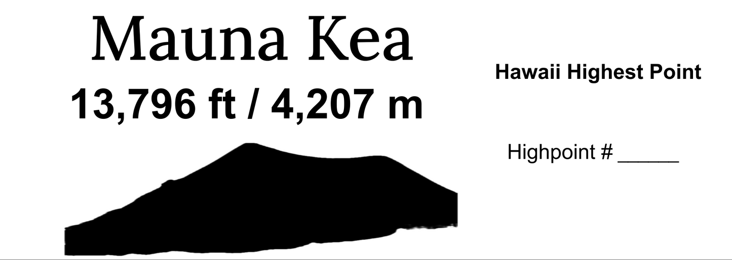 Handheld Banner - Mauna Kea